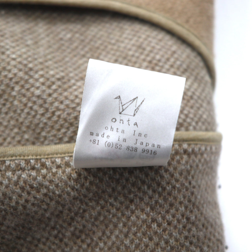 ohta Poncho Cardigan FREE Brown Beige Multicolor Angora 14aw-ha-pl Made in Japan