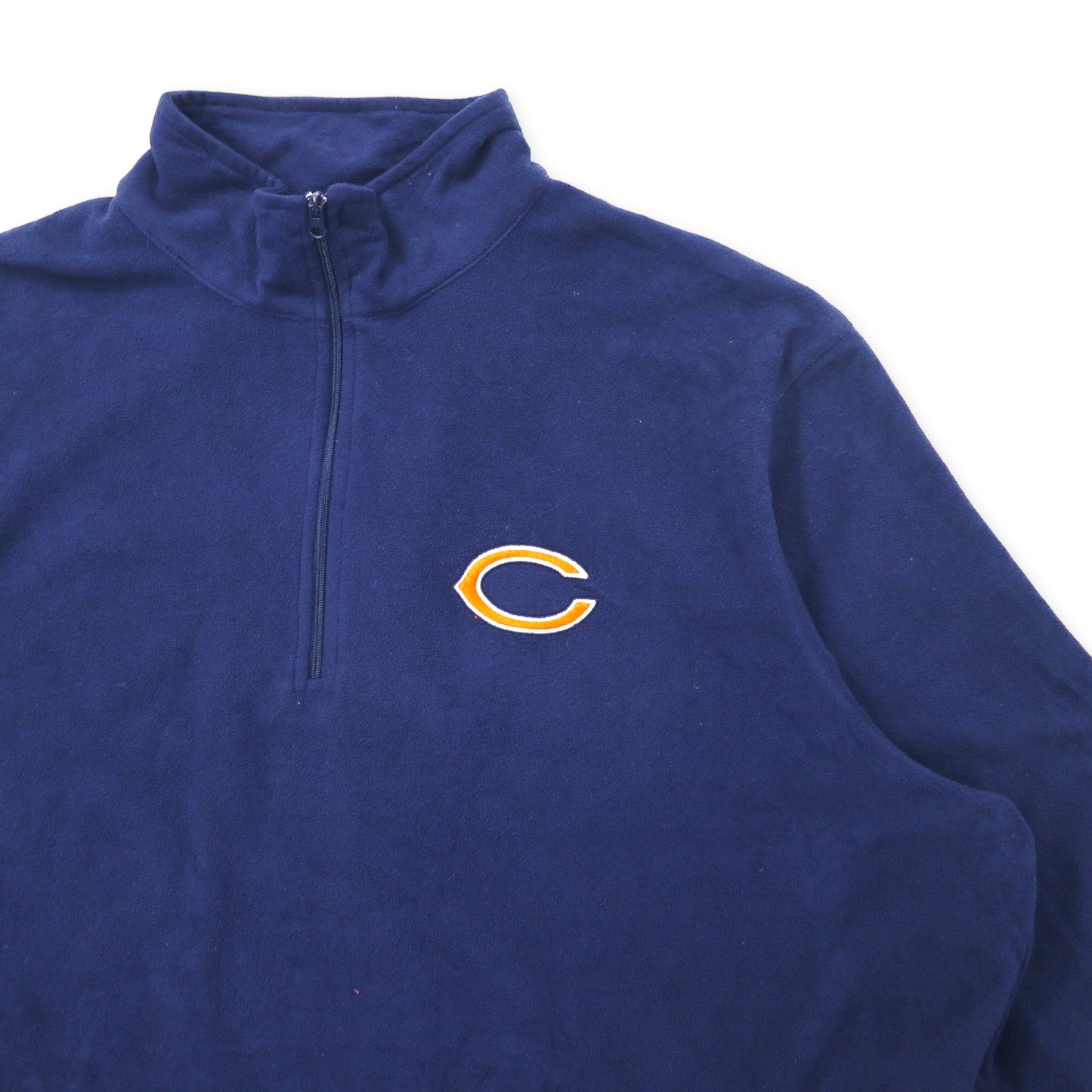 NFL Chicago Bears ハーフジップ フリースジャケット XL ネイビー ポリエステル シカゴベアーズ