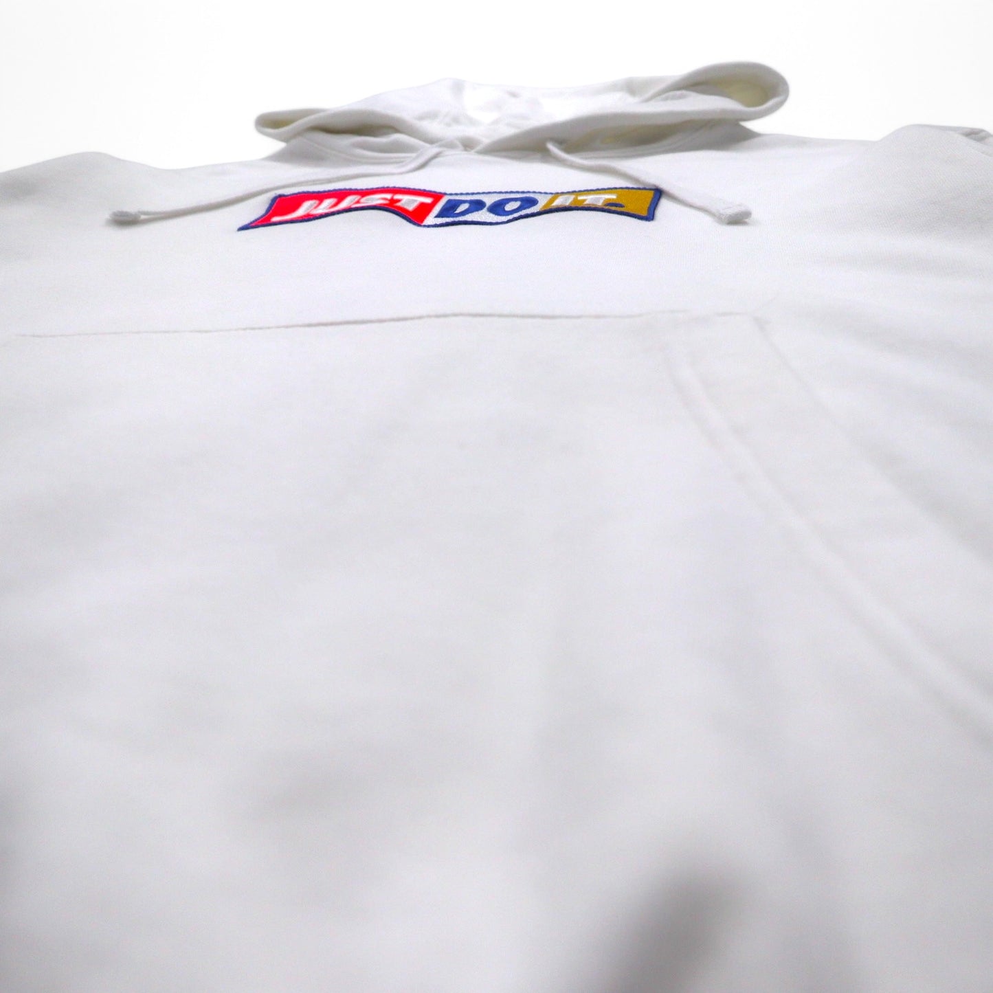 NIKE Pullover Hoodie XL White Cotton JUST DO IT CJ4776-100