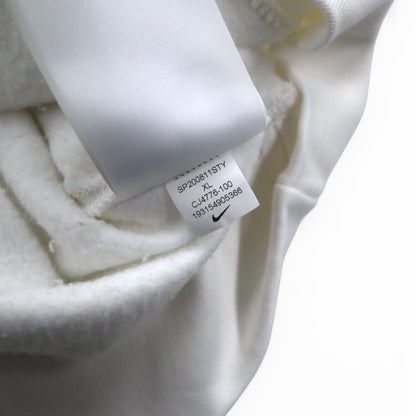 NIKE Pullover Hoodie XL White Cotton JUST DO IT CJ4776-100