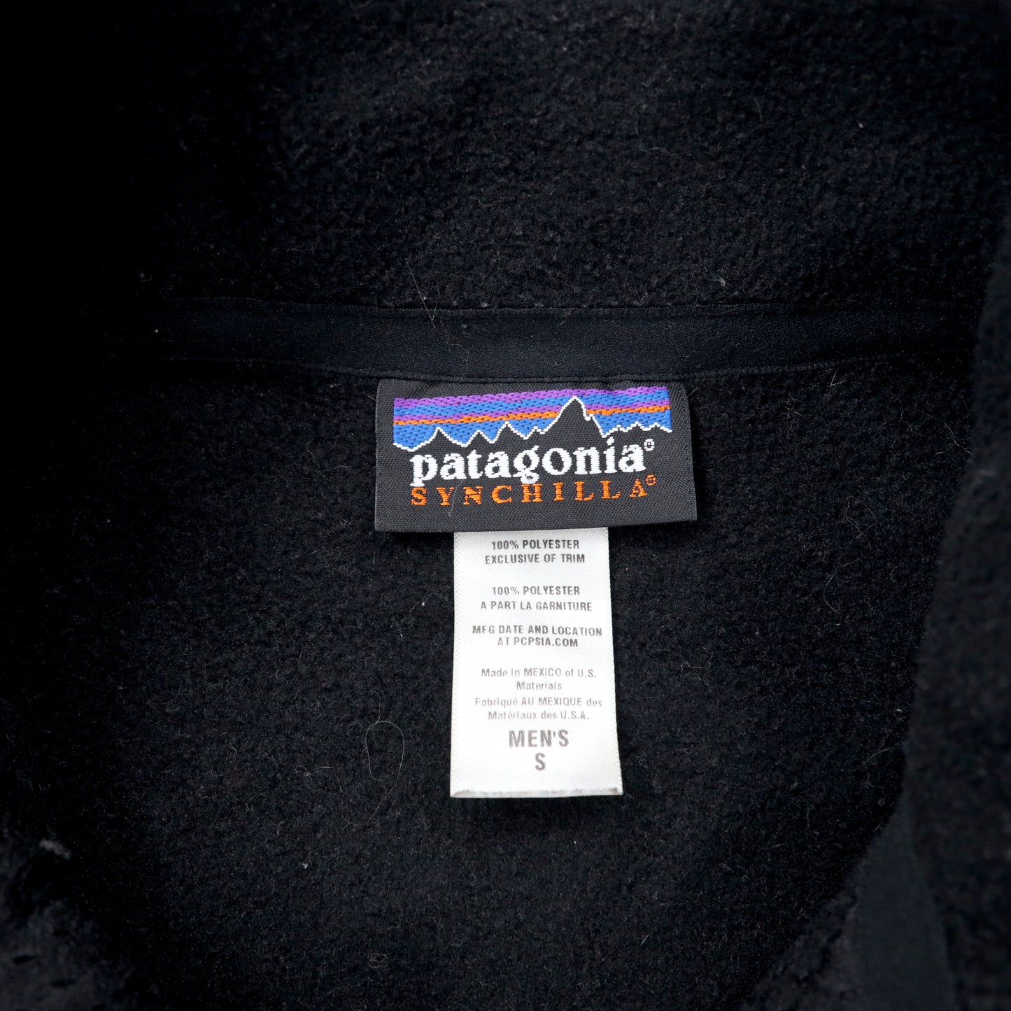 patagonia シンチラ フリースベスト S ブラック SYNCHILLA ポリエステル 25184FA12