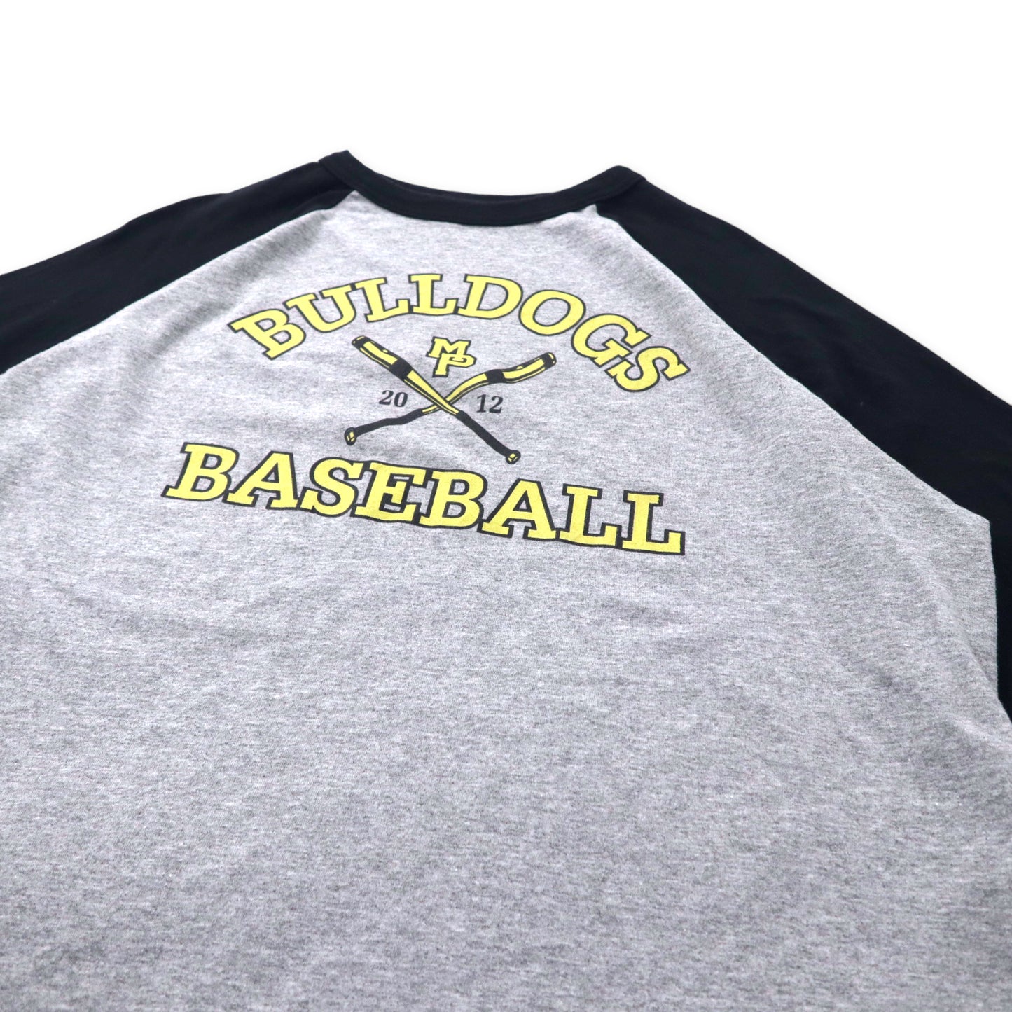 AUGUSTA SPORTSWEAR ラグランTシャツ 2XL グレー コットン BULLDOGS BASEBALL ビッグサイズ メキシコ製