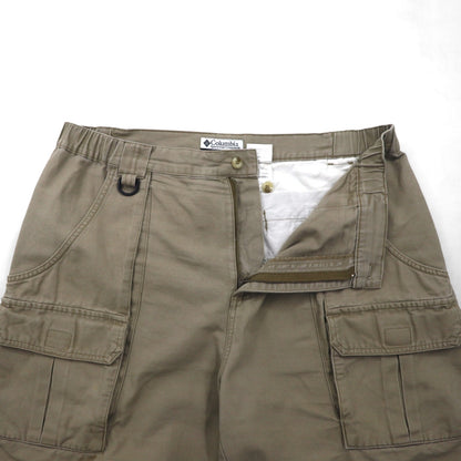 Columbia 2000s Duck Shorts, Khaki, Flap Pockets, Size L, XM4100, Made in Nicaragua