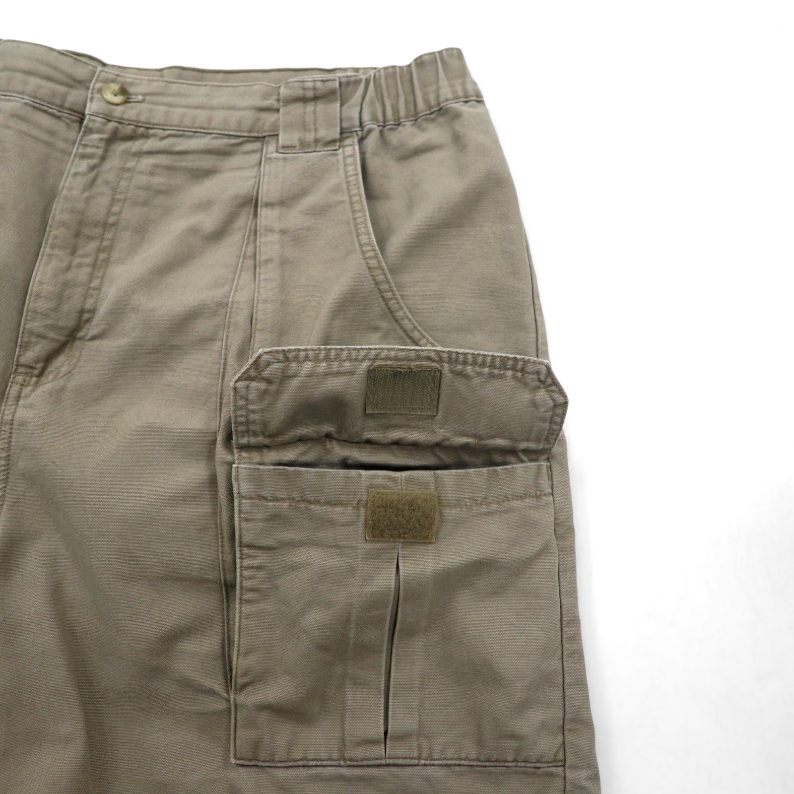 Columbia 2000s Duck Shorts, Khaki, Flap Pockets, Size L, XM4100, Made in Nicaragua