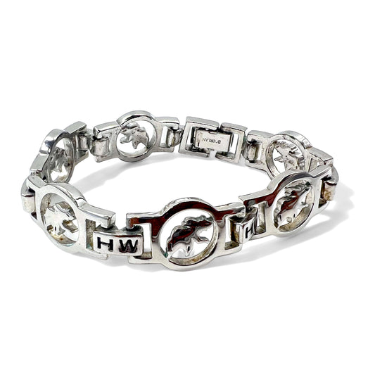 日本然リトテ-古着オンライン-HUNTING WORLD チェーン ブレスレット シルバー メタル ロゴモチーフ D'ORLAN-HUNTING WORLD Chain Bracelet Silver Metal Logo Motif D'ORLAN