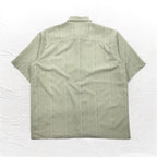 TOWN CRAFT 90年代 半袖シャツ 2XL ベージュ ストライプ ポリエステル 胸ポケット