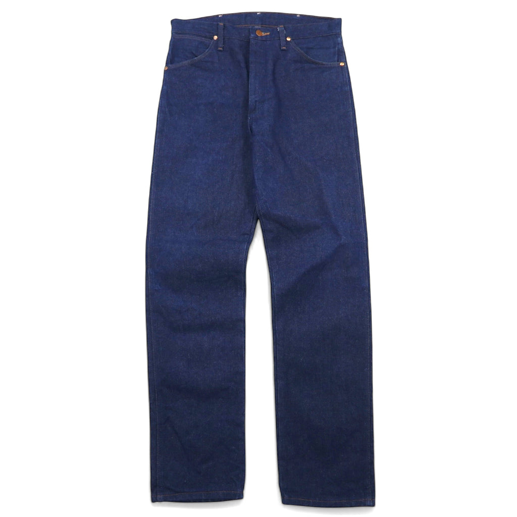 日本然リトテ-古着オンライン-Wrangler カウボーイカット ジーンズ リジッド デニムパンツ 34 ブルー ロゴ ステッチ 13MWZ メキシコ製-Wrangler Cowboy Cut Jeans Rigid Denim Pants 34 Blue Logo Stitch 13MWZ Mexico Made