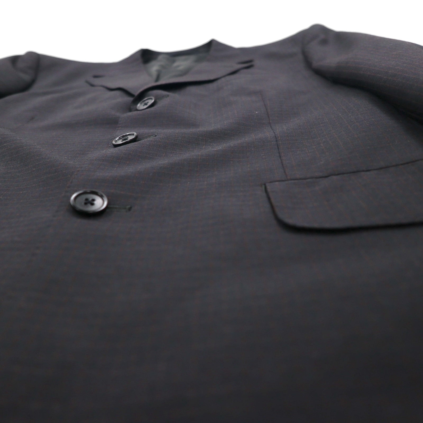 Paul Smith 90s 3B Suit Set, XL, Black Check Wool, Made in Japan