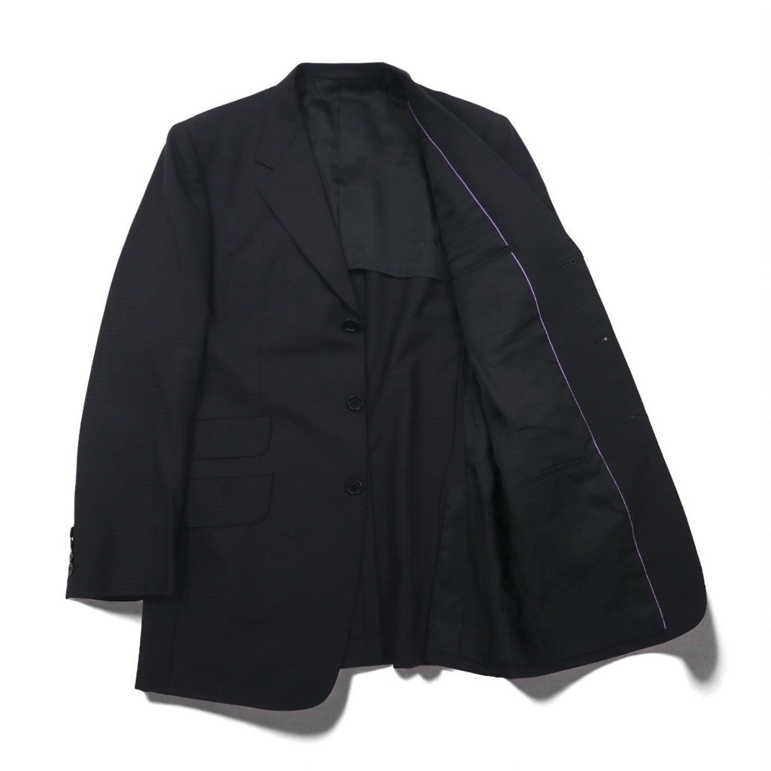 Paul Smith 90s 3B Suit Set, XL, Black Check Wool, Made in Japan