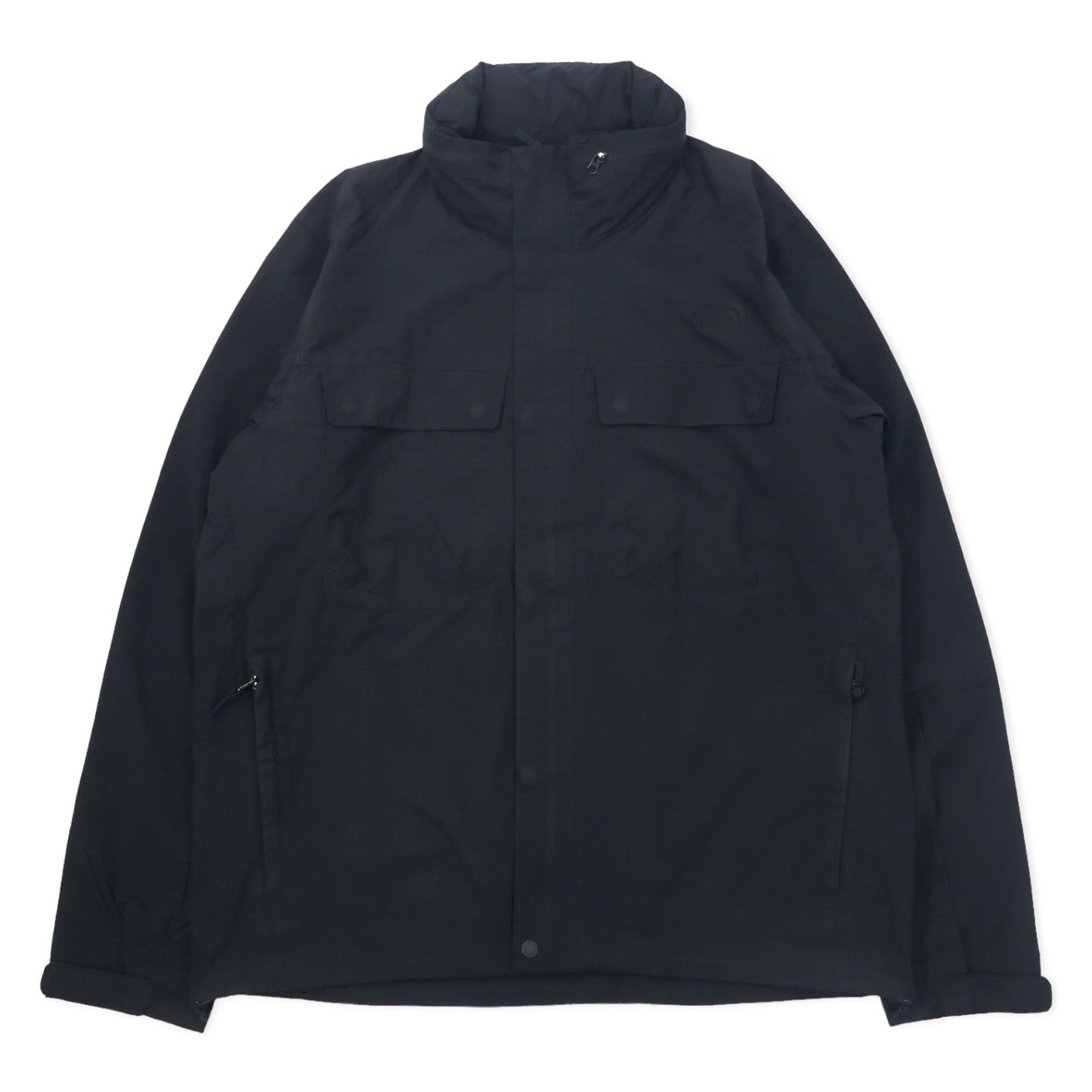 THE NORTH FACE グローブ トレッカー ジャケット マウンテンパーカー L ブラック ポリエステル 撥水加工 フード収納式 Globe Trekker Jacket NP21965