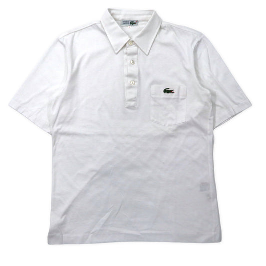 日本然リトテ-古着オンライン-CHEMISE LACOSTE 90年代 ポロシャツ 3 ホワイト コットン ワンポイントロゴ-CHEMISE LACOSTE 90s Polo shirt 3 White Cotton One Point Logo