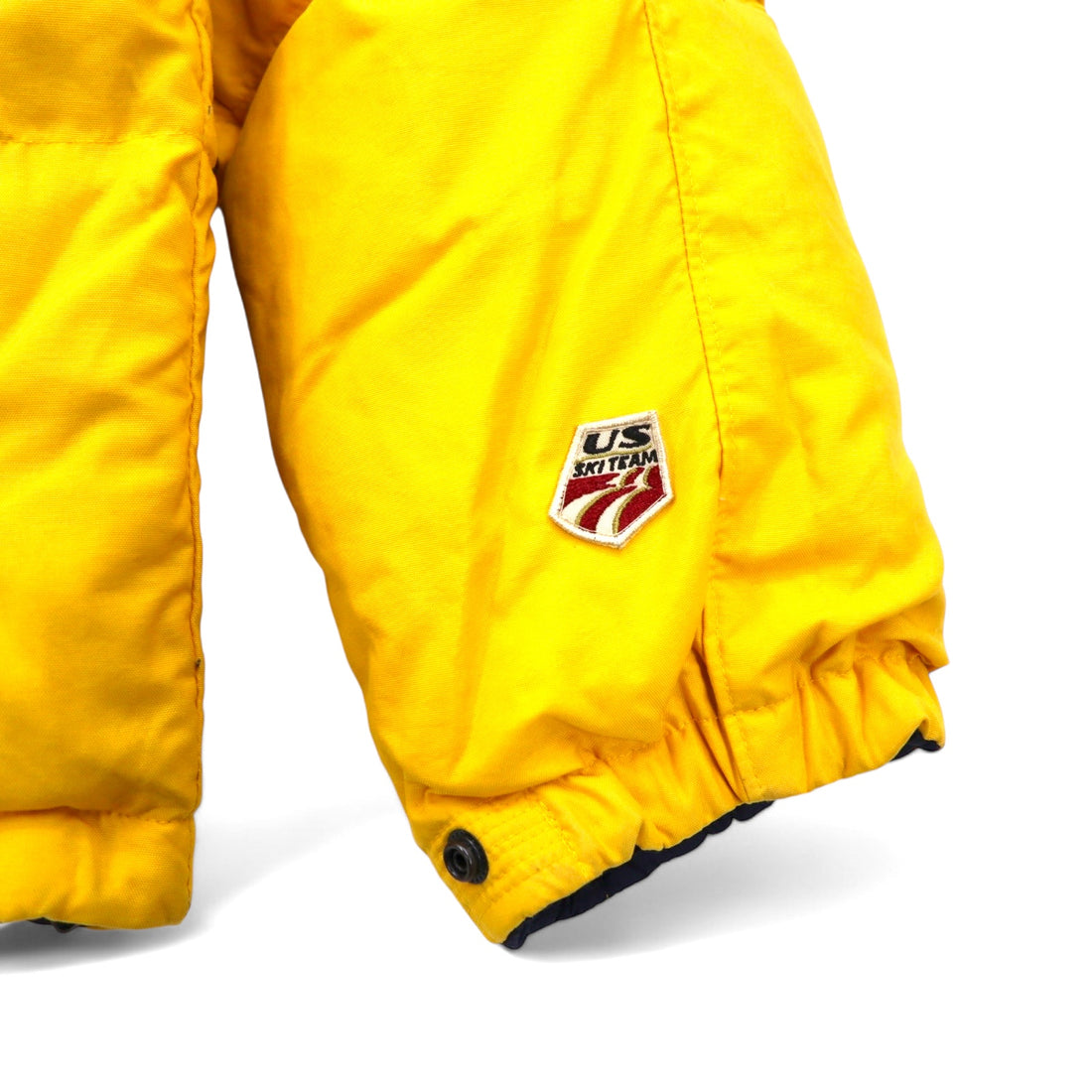 TOMMY HILFIGER 90s Reversible Down Jacket M Navy Yellow Nylon Logo Embroidery COLD STOP