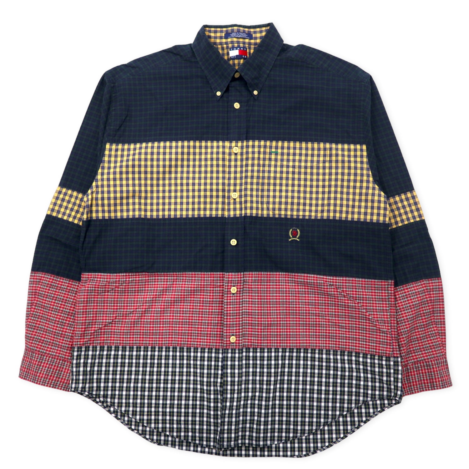 TOMMY HILFIGER 90年代 クレイジーパターン ボタンダウンシャツ XL