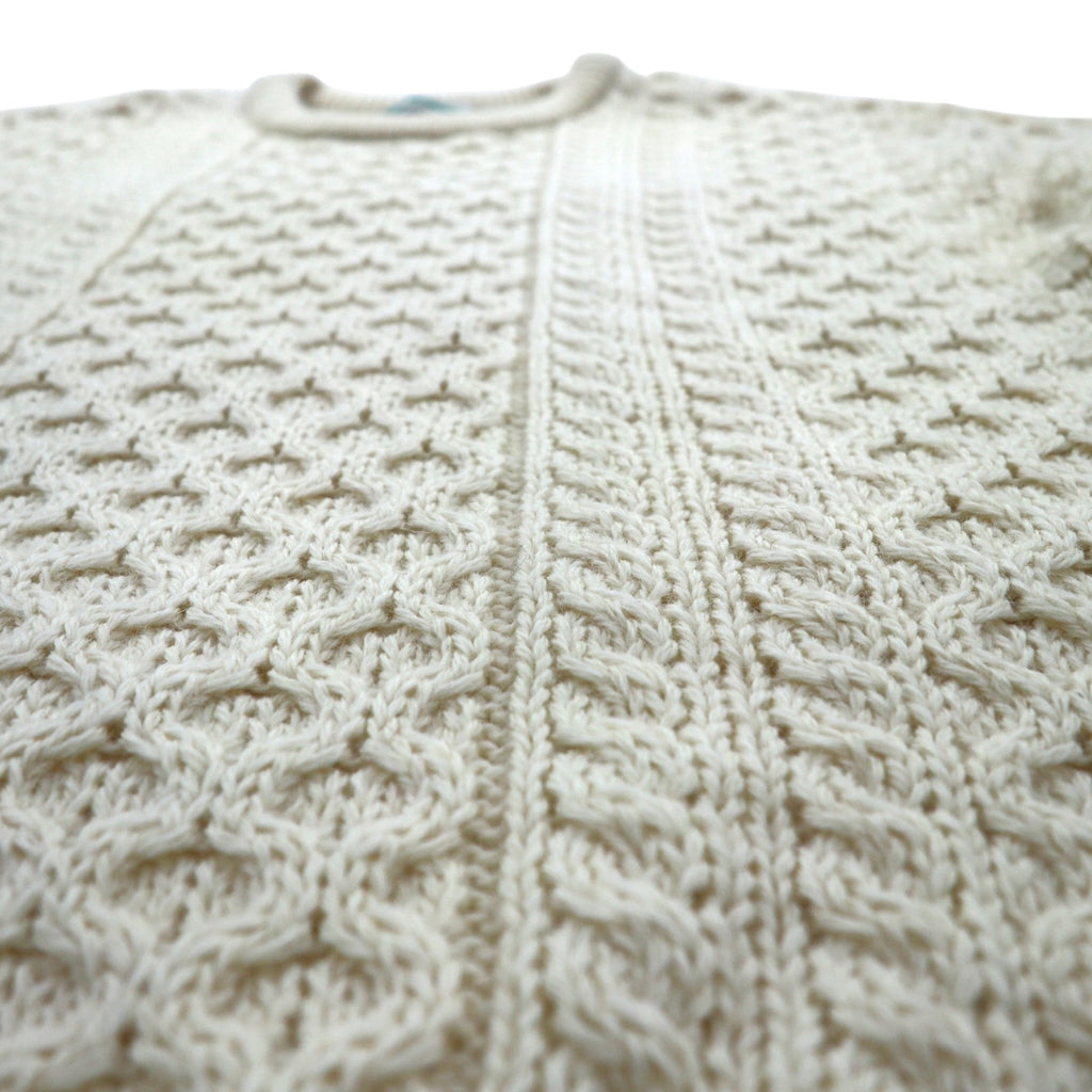 Aran Crafts 90s Fisherman Sweater アランニット フィッシャーマン セーター XL 生成り ウール アイルランド製