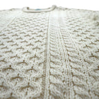 Aran Crafts 90s Fisherman Sweater アランニット フィッシャーマン セーター XL 生成り ウール アイルランド製
