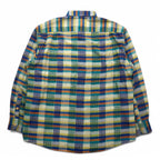 MISSONI SPORT 90年代 ボタンダウンシャツ L グリーン イエロー チェック コットン ビッグサイズ