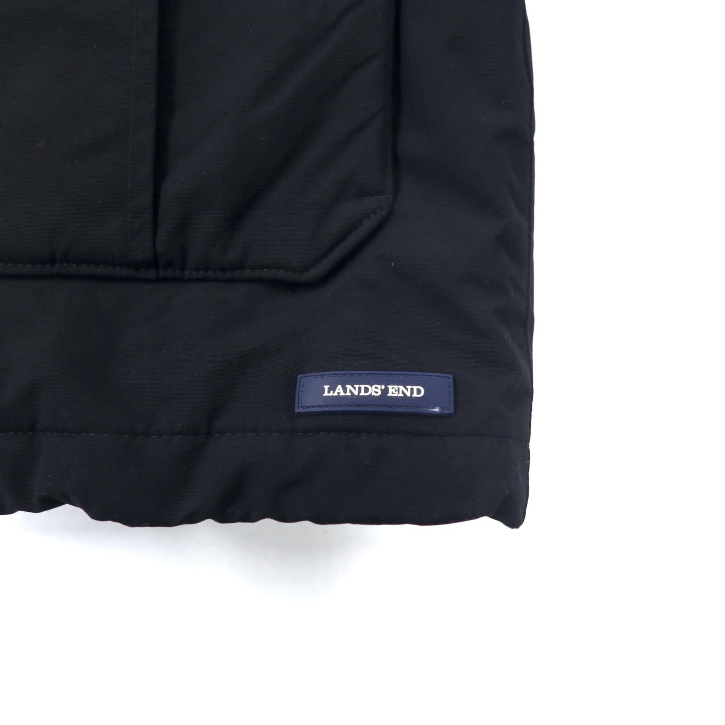 LANDS' END スコール ウィンターパーカー コート XL ネイビー ナイロン 防水 キルティング フリースライナー SQUALL PARKA 457125