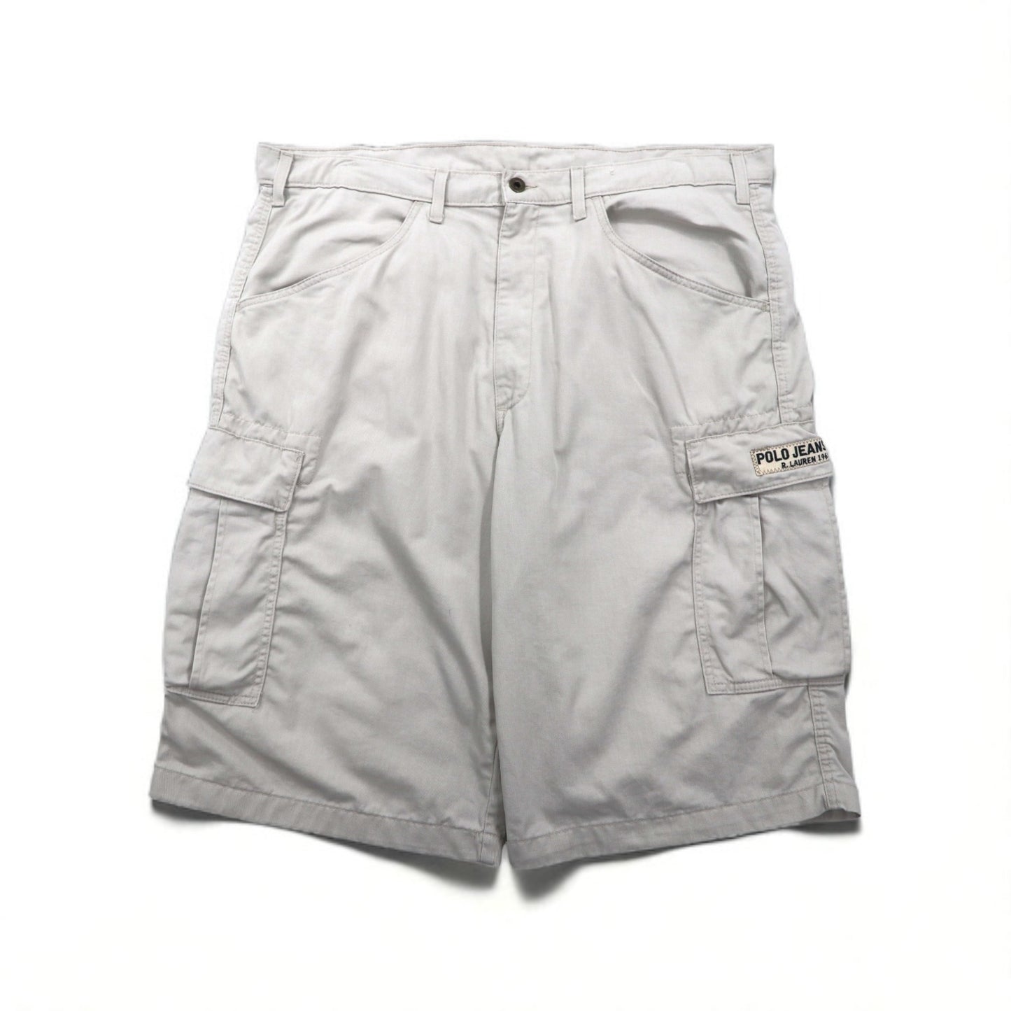 POLO JEANS CO. RALPH LAUREN 90年代 バギー ショート カーゴパンツ FREIGHTER SHORT ハーフパンツ XL ベージュ コットン