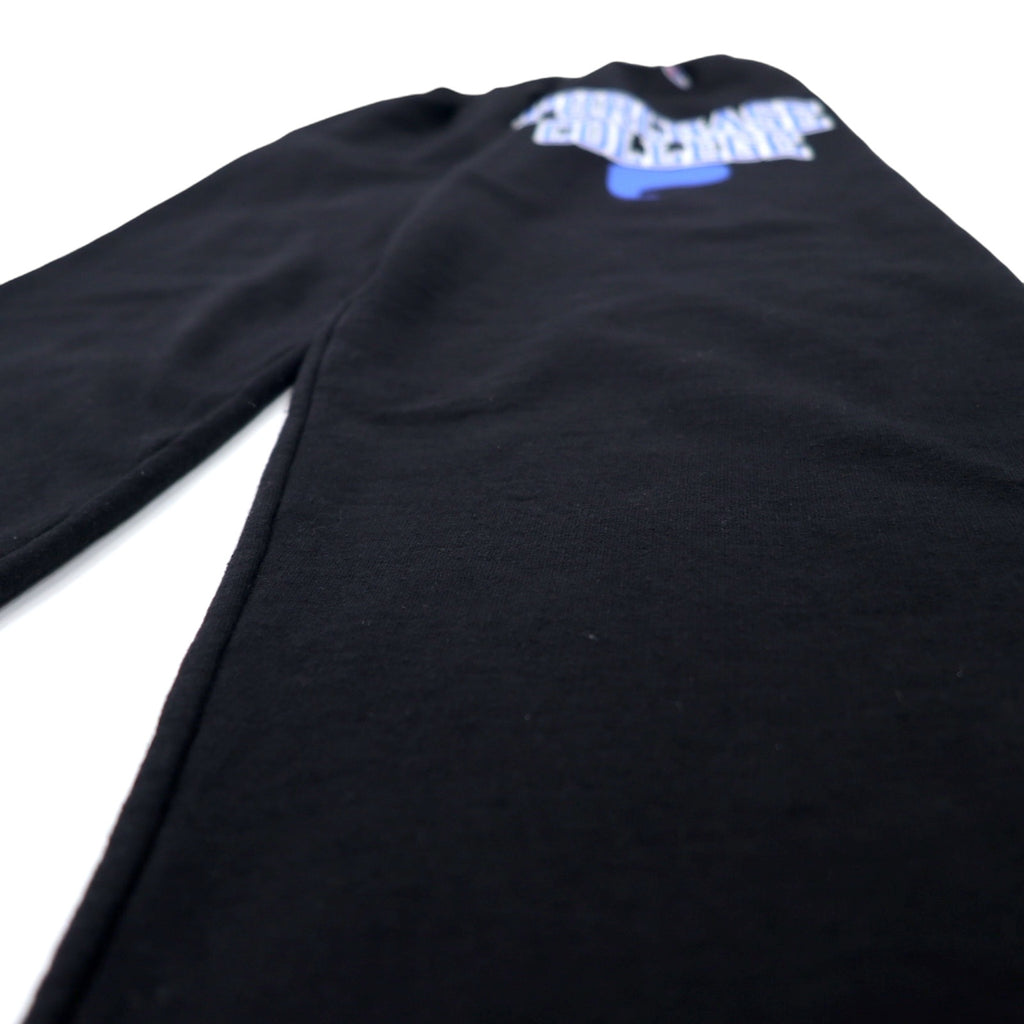 Champion Easy Sweatpants L Black Cotton Fleece Lining College Print PURCHASE COLLEGE Made in El Salvador