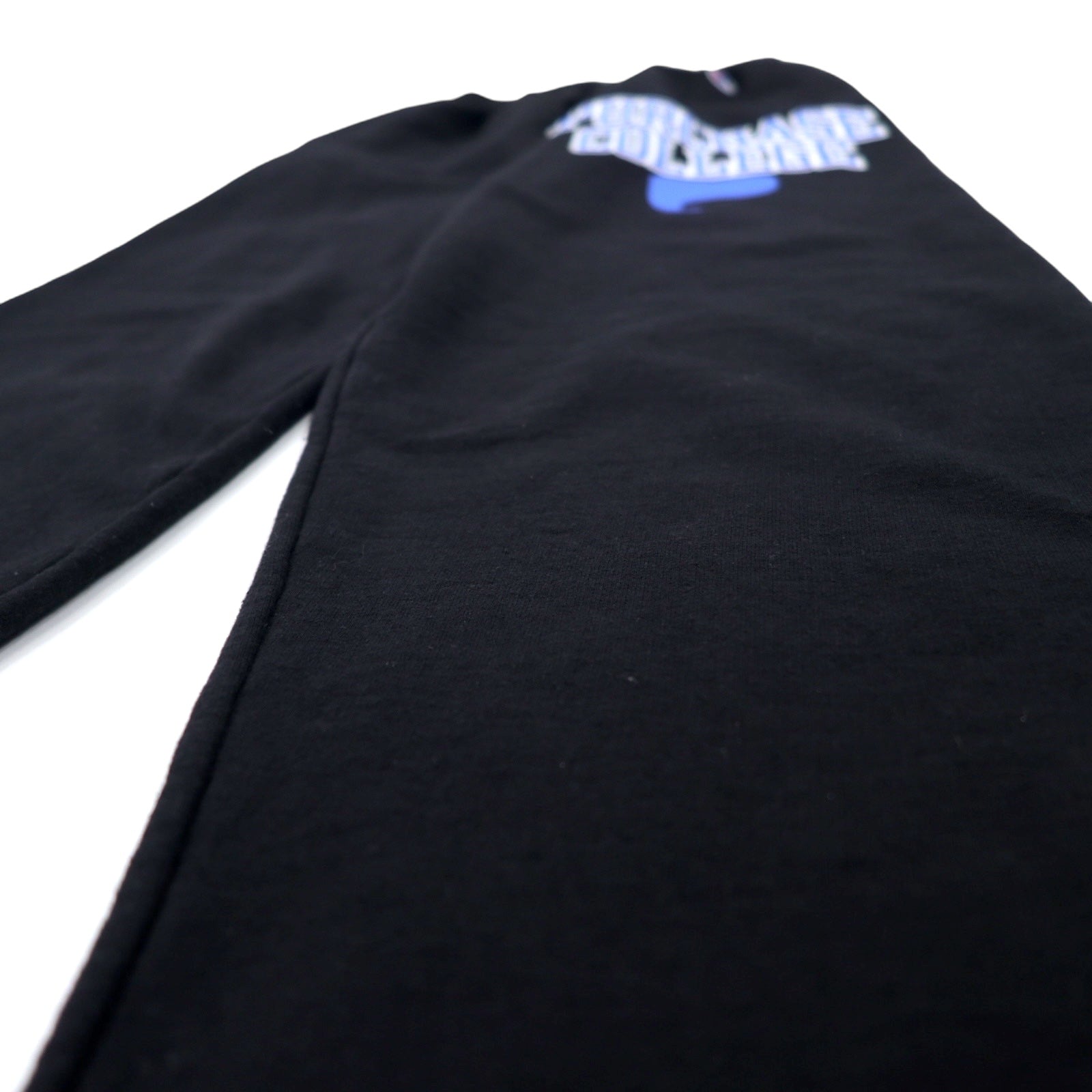 Champion Easy Sweatpants L Black Cotton Fleece Lining College Print PURCHASE COLLEGE Made in El Salvador