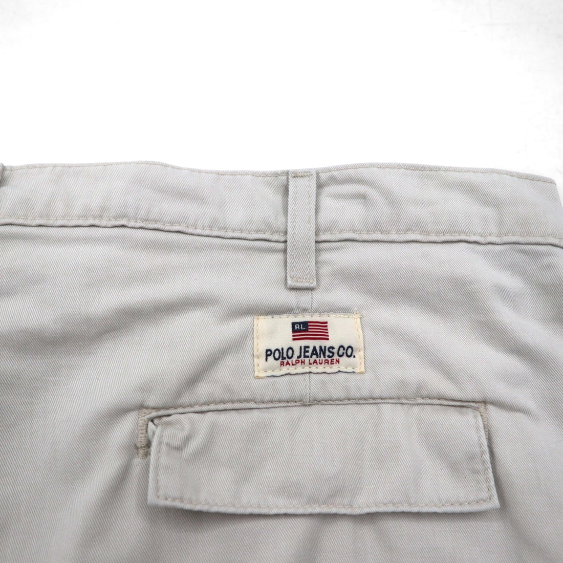 POLO JEANS CO. RALPH LAUREN 90年代 バギー ショート カーゴパンツ FREIGHTER SHORT ハーフパンツ XL ベージュ コットン