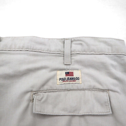 POLO JEANS CO. RALPH LAUREN 90年代 バギー ショート カーゴパンツ FREIGHTER SHORT ハーフパンツ XL ベージュ コットン