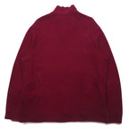 POLO RALPH LAUREN Half-Zip Sweatshirt, XL, Bordeaux, Cotton, Small Pony Embroidery