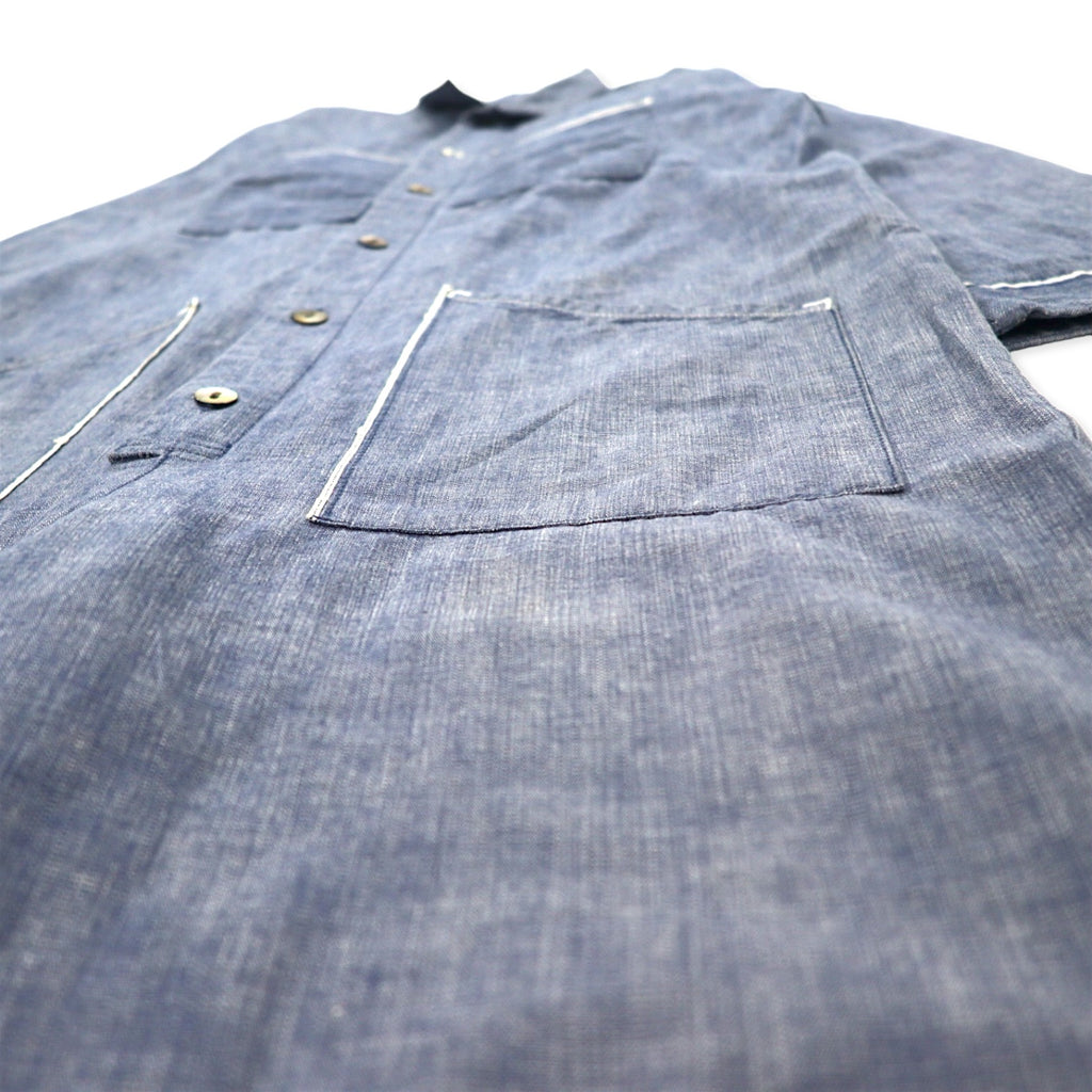 CLASS All-in-one Overalls Jumpsuit M Blue Chambray Cotton Made in Japan