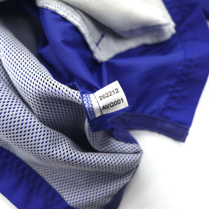 adidas TEAM 00年代 ナイロンジャケット トラックジャケット M ブルー ロゴ刺繍 サイドライン