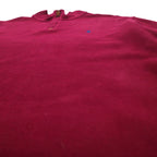 POLO RALPH LAUREN Half-Zip Sweatshirt, XL, Bordeaux, Cotton, Small Pony Embroidery