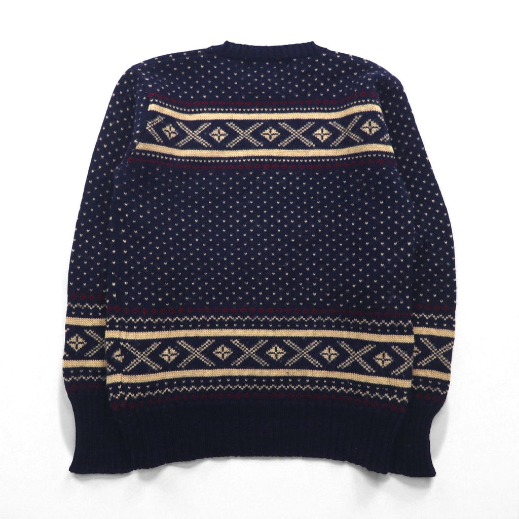 Polo Ralph Lauren 90年代 ノルディック ニット セーター M ネイビー ウール 羊毛 フェアアイル