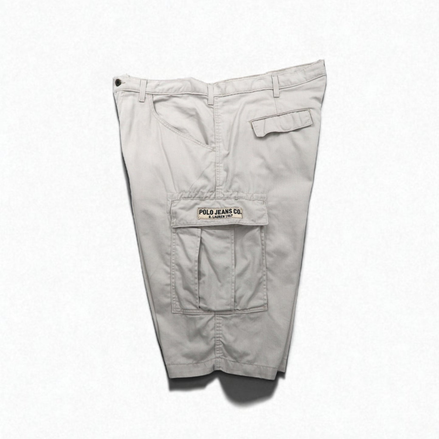 POLO JEANS CO. RALPH LAUREN 90年代 バギー ショート カーゴパンツ FREIGHTER SHORT ハーフパンツ XL ベージュ コットン
