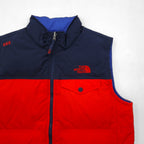 THE NORTH FACE 550 Fill Power Down Vest, Size L, Red, Two-Tone, US Standard