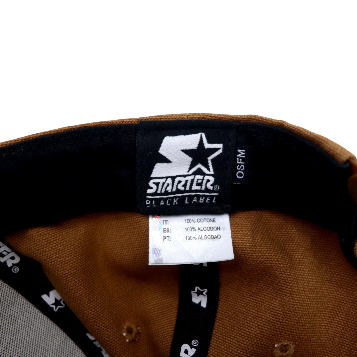 carhartt WIP × STARTER BLACK LABEL スナップバック キャップ OSFM ベージュ コットン キャンバス LOGO STARTER CAP 未使用品