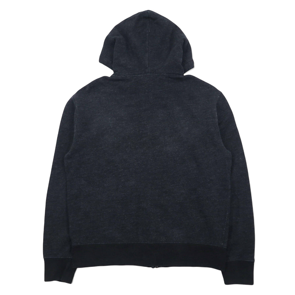 POLO RALPH LAUREN Full Zip Hoodie M Grey Cotton Logo Patch