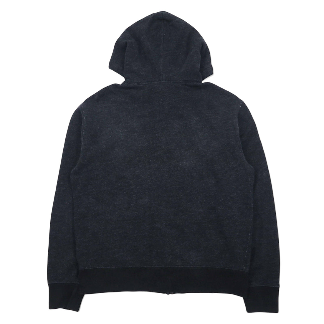 POLO RALPH LAUREN Full Zip Hoodie M Grey Cotton Logo Patch