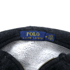 POLO RALPH LAUREN Full Zip Hoodie M Grey Cotton Logo Patch