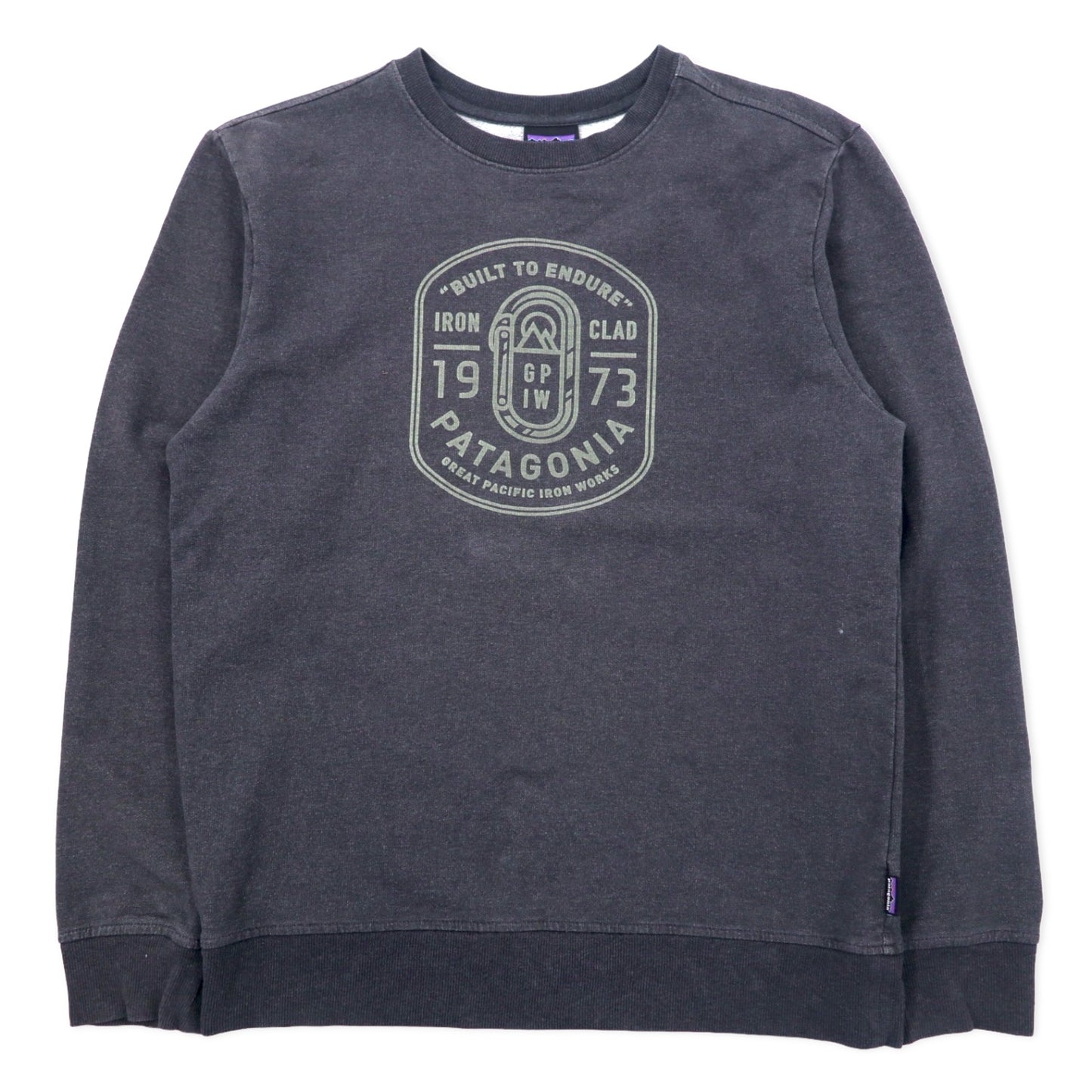 patagonia プリント スウェット S グレー コットン M's Ironmongers Badge Midweight Crew Sweatshirt 39475