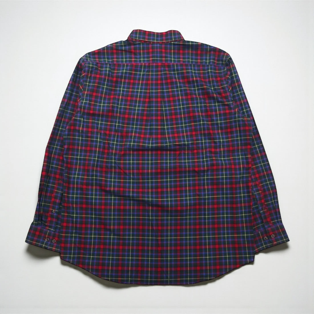 LLBean Button-Down Shirt, Large, Red, Cotton, Traditional Fit, Check, 500539
