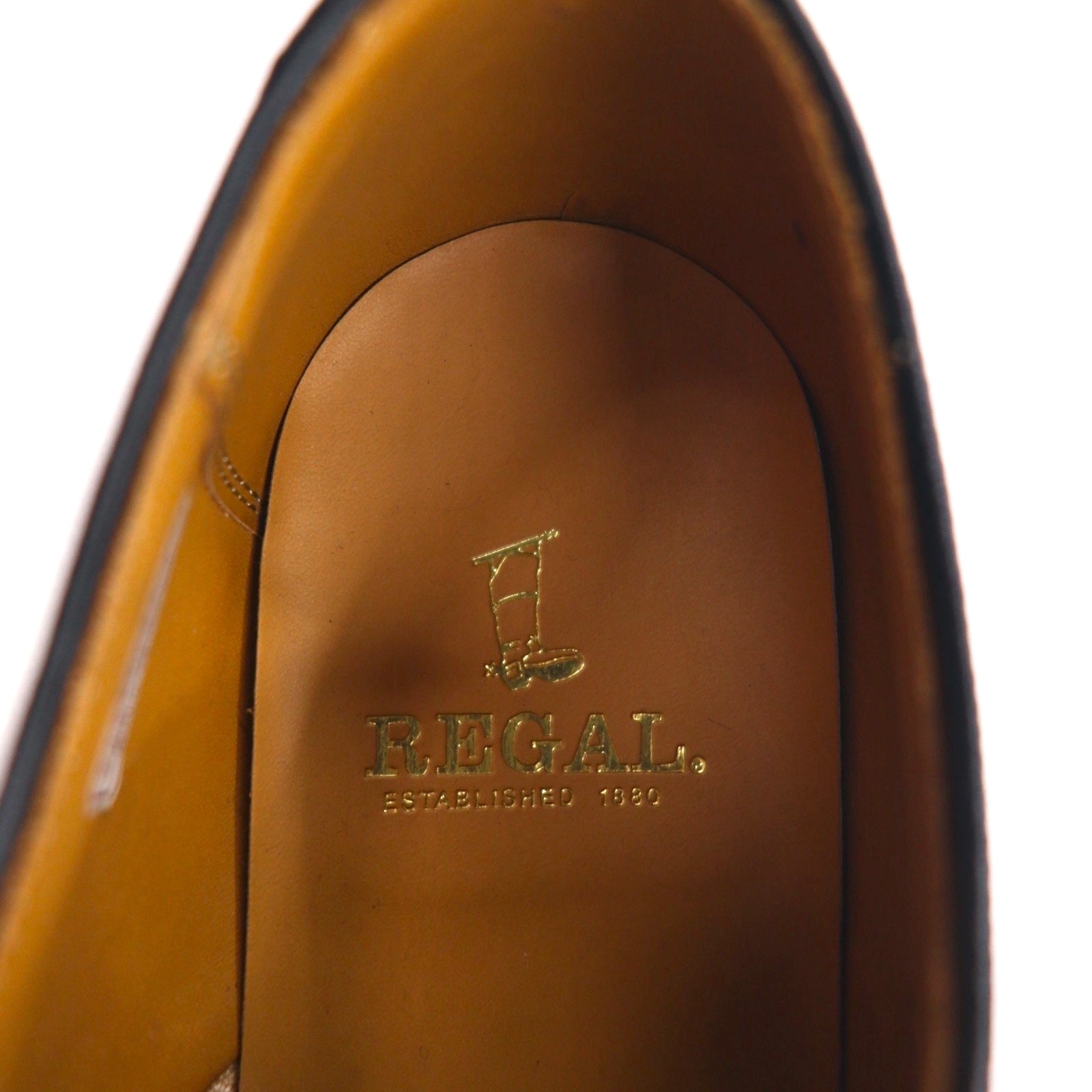 REGAL JN01 Plain Toe Dress Shoes, Size 27.5cm, Black Leather, Wingtip, Made in Japan