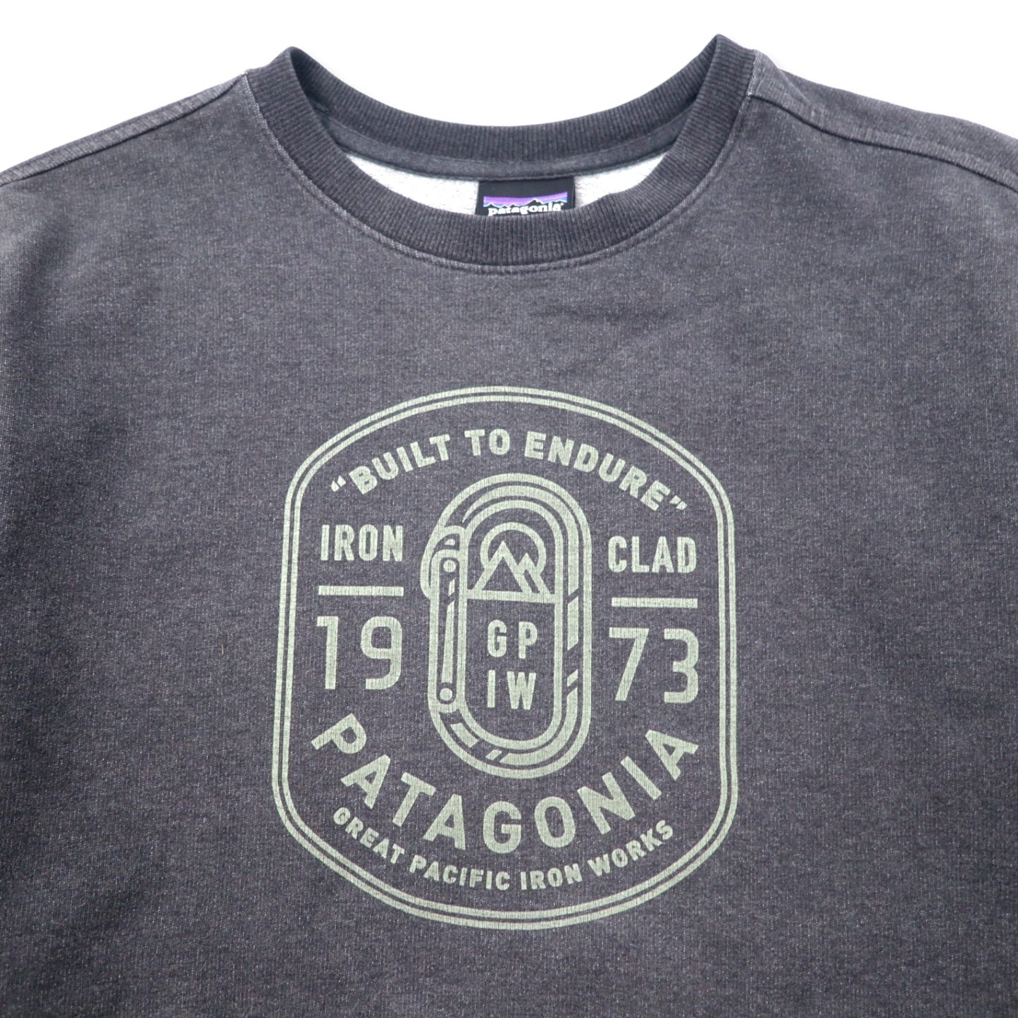 patagonia プリント スウェット S グレー コットン M's Ironmongers Badge Midweight Crew Sweatshirt 39475