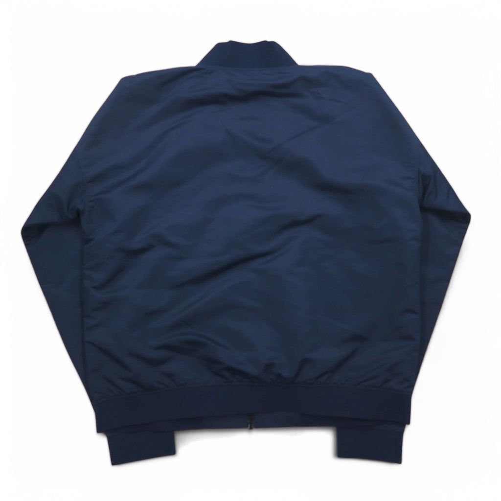 new balance satin bomber jacket flight jacket L navy polyester AWJ81501
