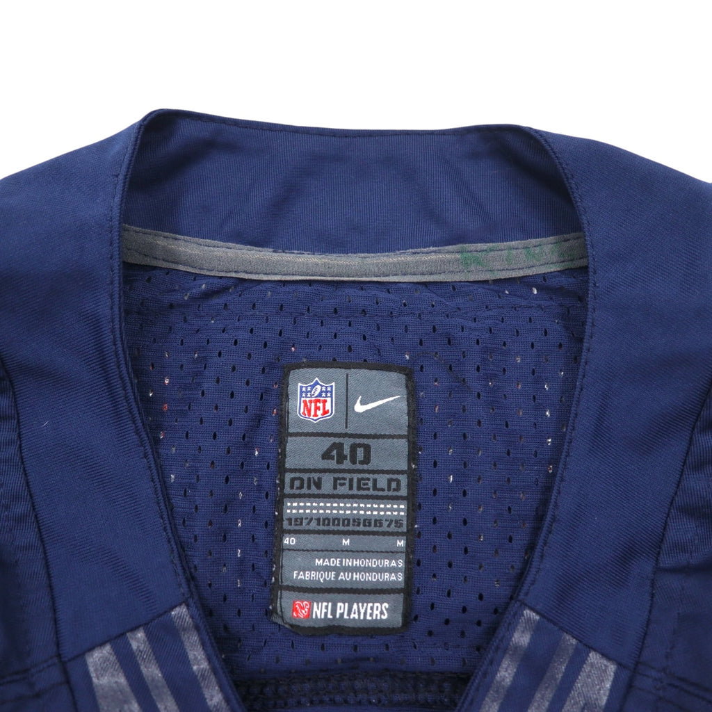 NIKE Game Shirt, Size M, Navy, Mesh, Polyester, NFL Numbering