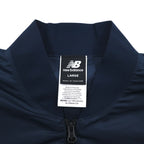 new balance satin bomber jacket flight jacket L navy polyester AWJ81501