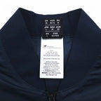 new balance satin bomber jacket flight jacket L navy polyester AWJ81501