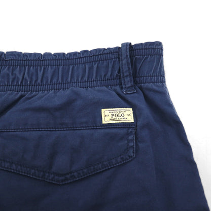 POLO RALPH LAUREN Stretch Easy Shorts, Size L, Navy Cotton