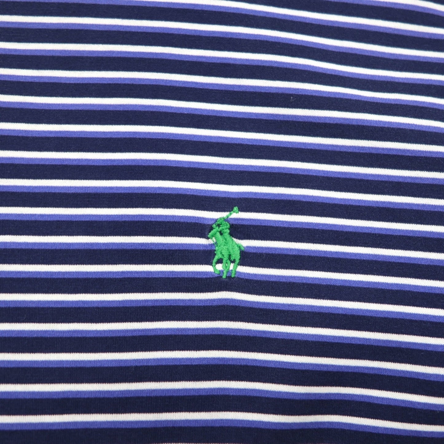 Polo by Ralph Lauren 90年代 ポロシャツ XL ビッグサイズ ネイビー ボーダー ピマコットン GOLF FIT スモールポニー刺繍 ペルー製