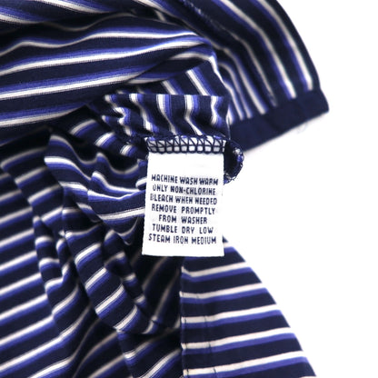 Polo by Ralph Lauren 90年代 ポロシャツ XL ビッグサイズ ネイビー ボーダー ピマコットン GOLF FIT スモールポニー刺繍 ペルー製