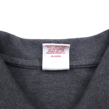 Brooks Brothers Polo Shirt, Size L, Gray, Cotton, Pique, with Embroidered Logo