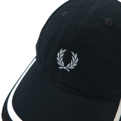 FRED PERRY 6パネルキャップ FREE キャップ ブラック コットン ワンポイントロゴ刺繍